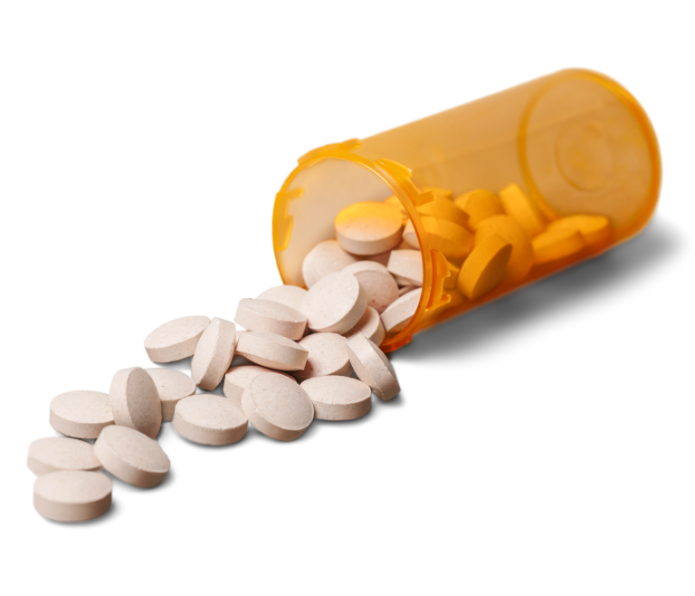 Dose von Tabletten Symbolbild Tabletten mit Dose